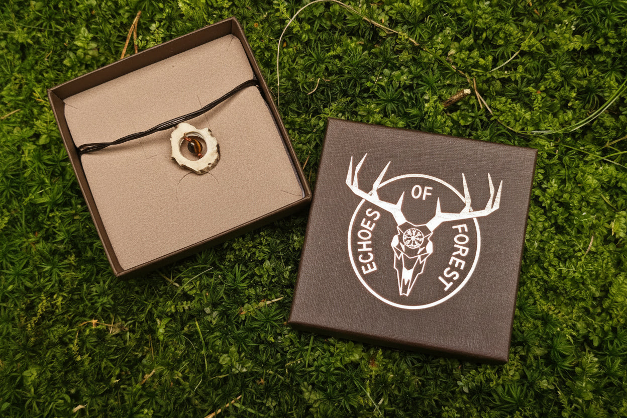 Forest Charm Necklace with the gift box