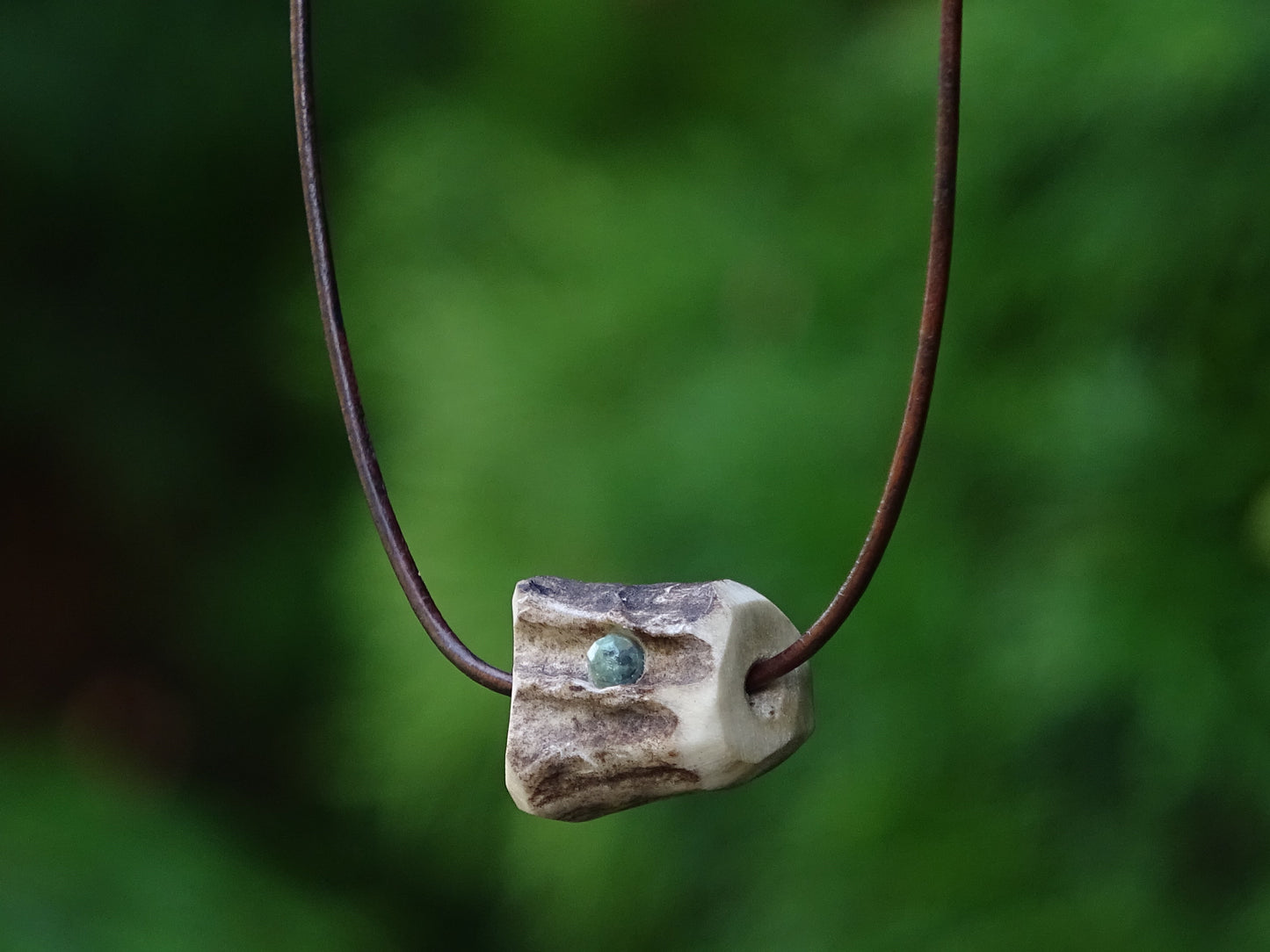 the Pond - Turquoise Antler Necklace