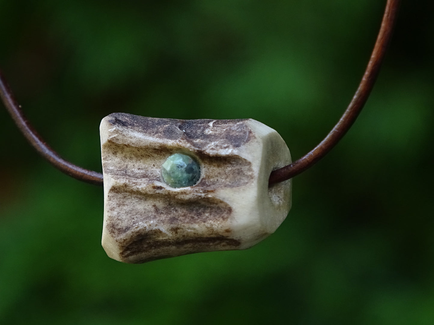 the Pond - Turquoise Antler Necklace