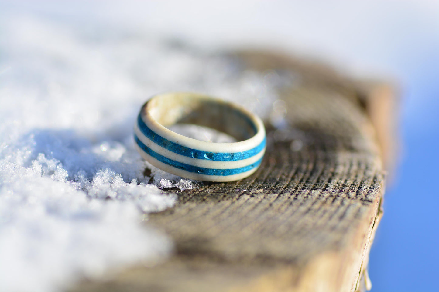 Antler Ring with Turquoise Inlay for Women | Handmade Natural Ring | Rustic Boho Jewelry