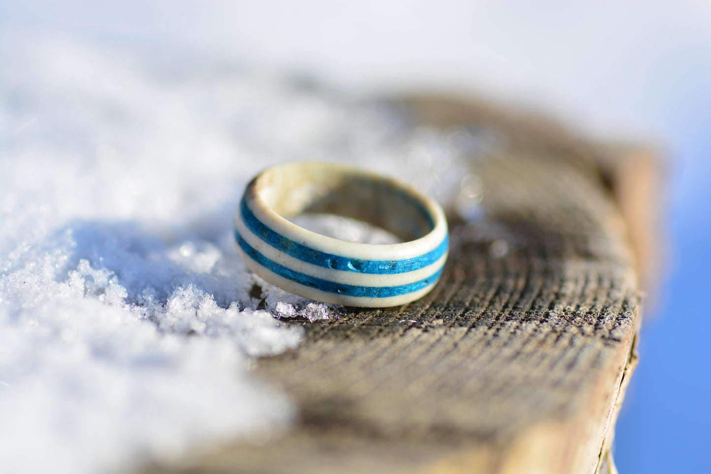 Antler Ring with Turquoise Inlay for Women | Handmade Natural Ring | Rustic Boho Jewelry