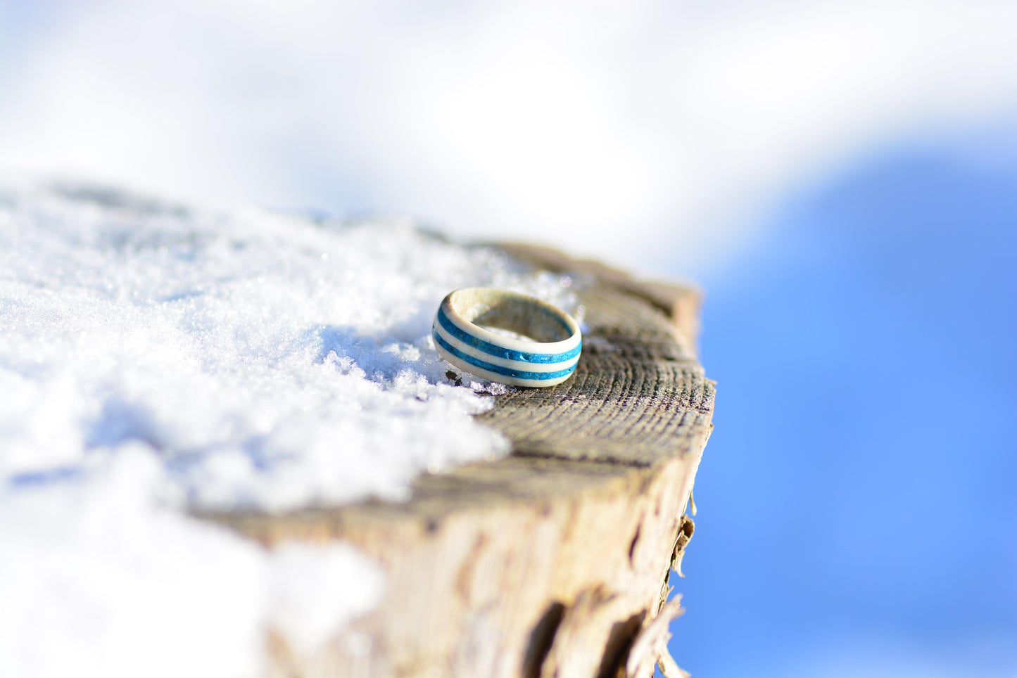 Antler Ring with Turquoise Inlay for Women | Handmade Natural Ring | Rustic Boho Jewelry