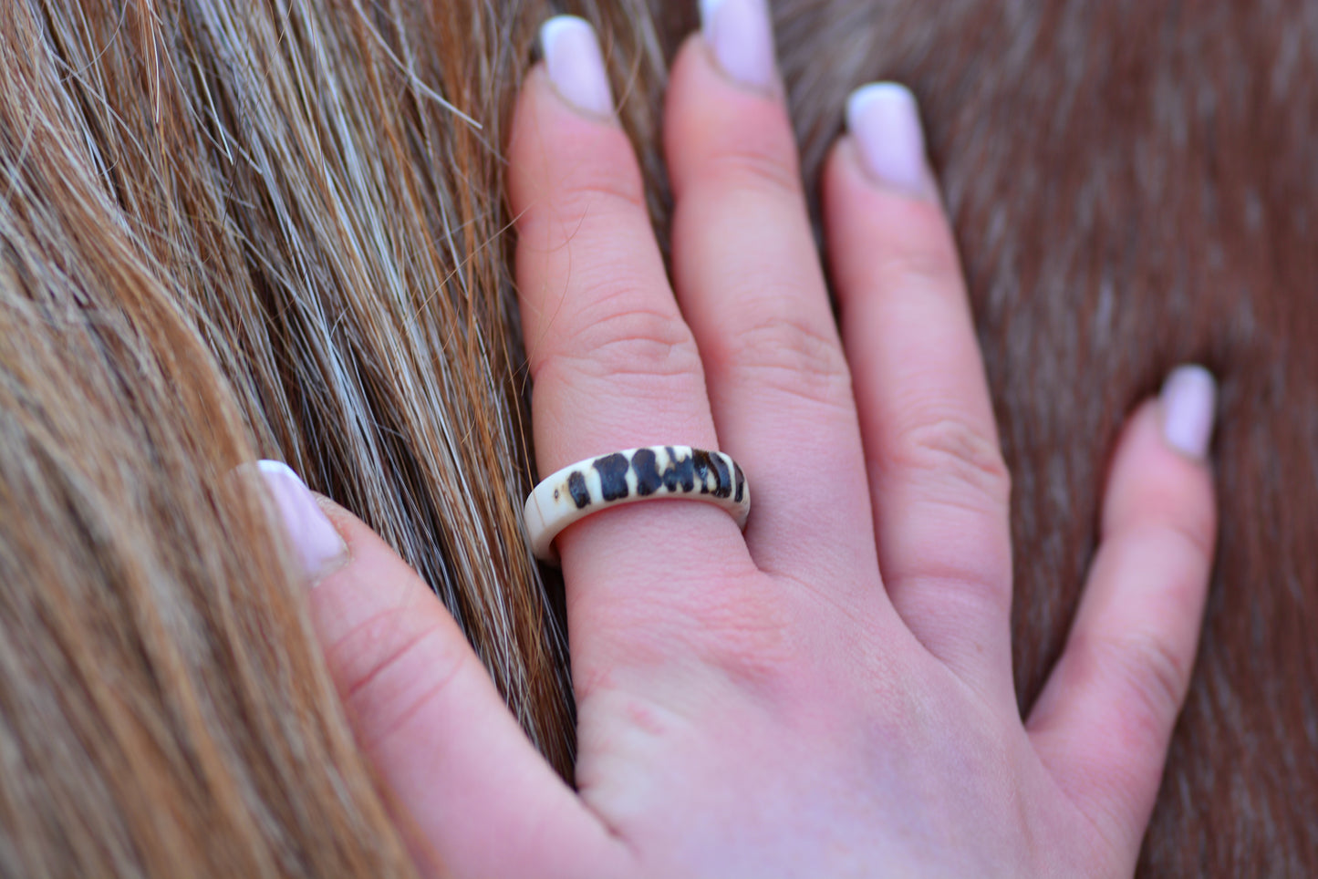 Antler ring - Raw nature