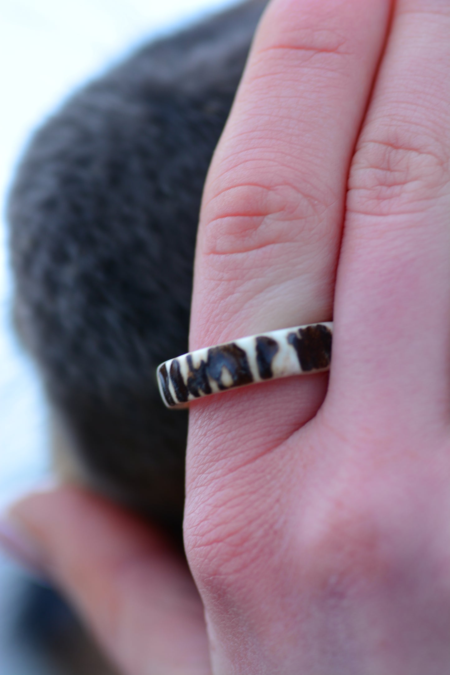 Antler ring - Raw nature