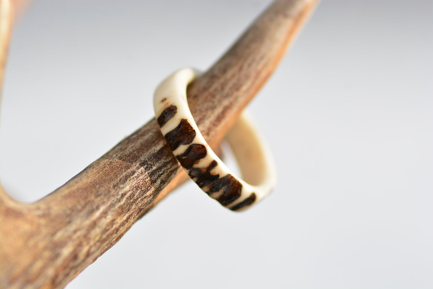 Antler ring - Raw nature