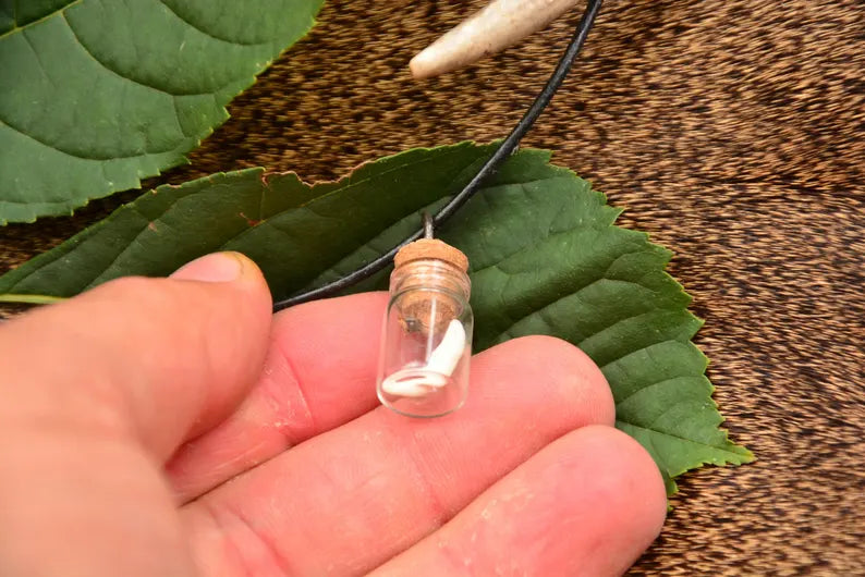 Deer Teeth in a Bottle Necklace – Tiny Forest Relic