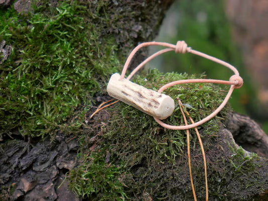 Roe Deer Antler Bracelet – Viking Snow Primitive Bangle
