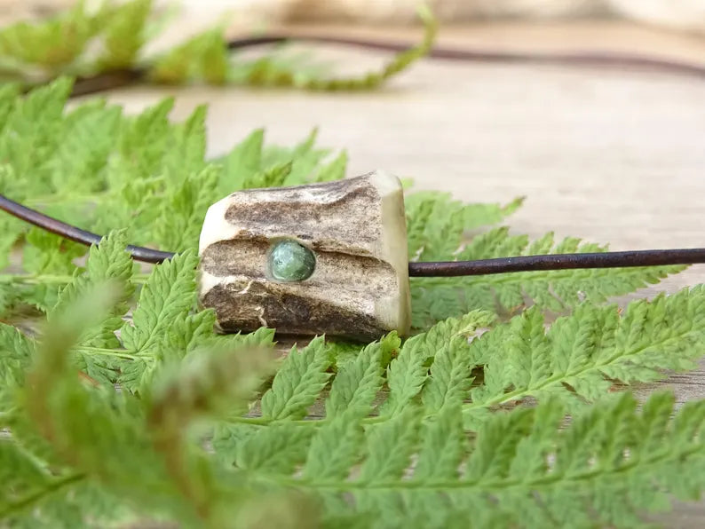 the Pond - Turquoise Antler Necklace