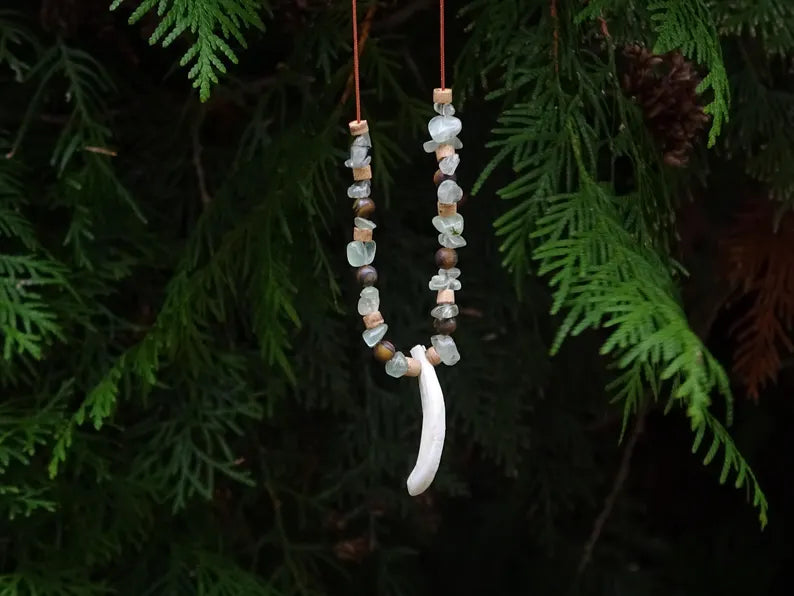 Forest Gem Tooth Necklace