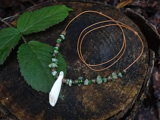 Forest Gem Tooth Necklace