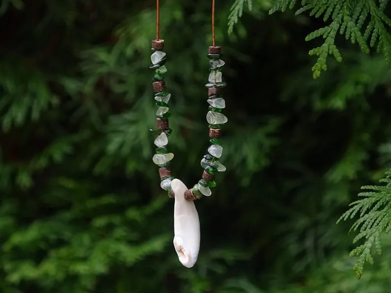 Forest Gem Tooth Necklace