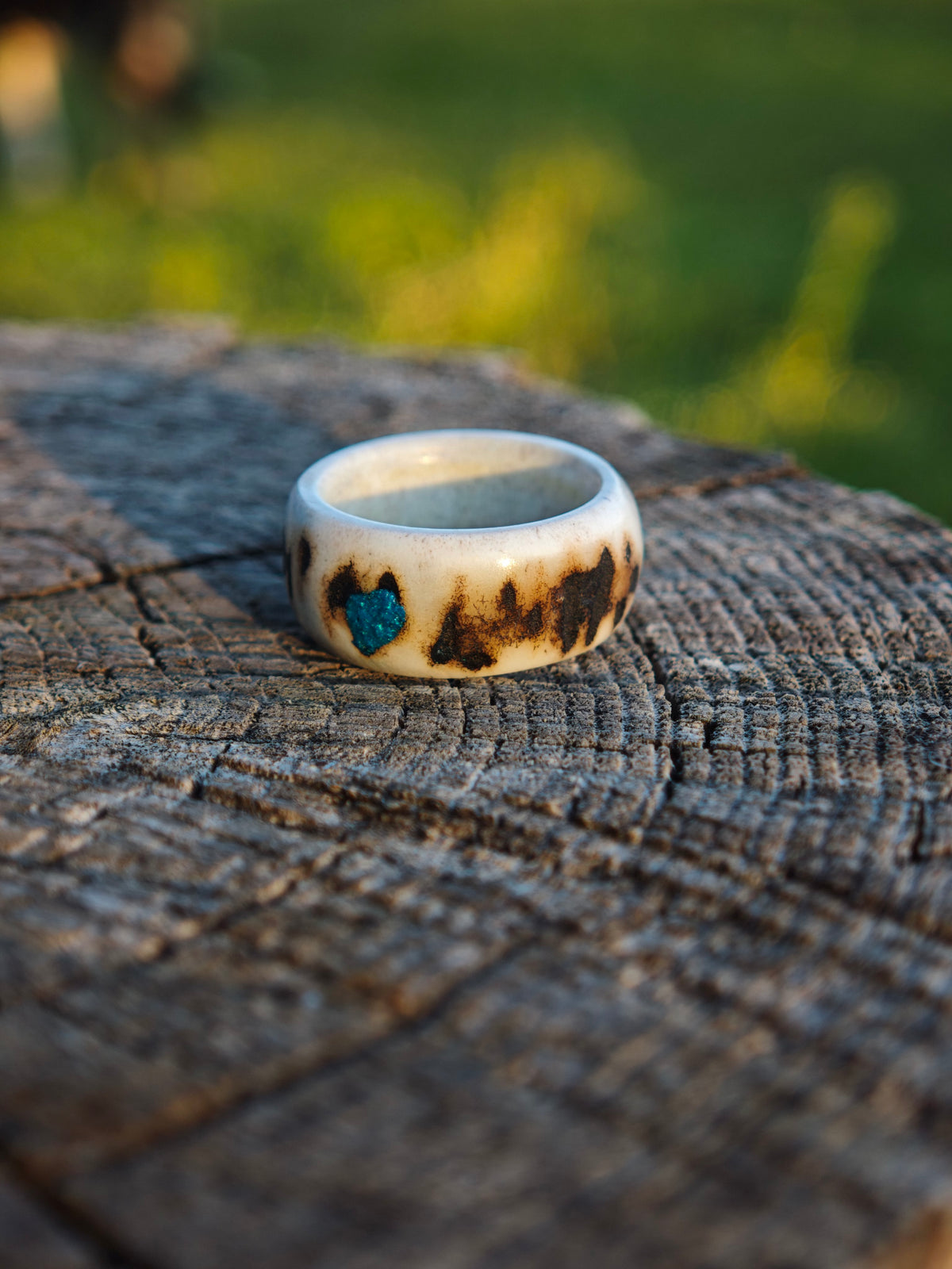 Antler Ring with Turquoise touch