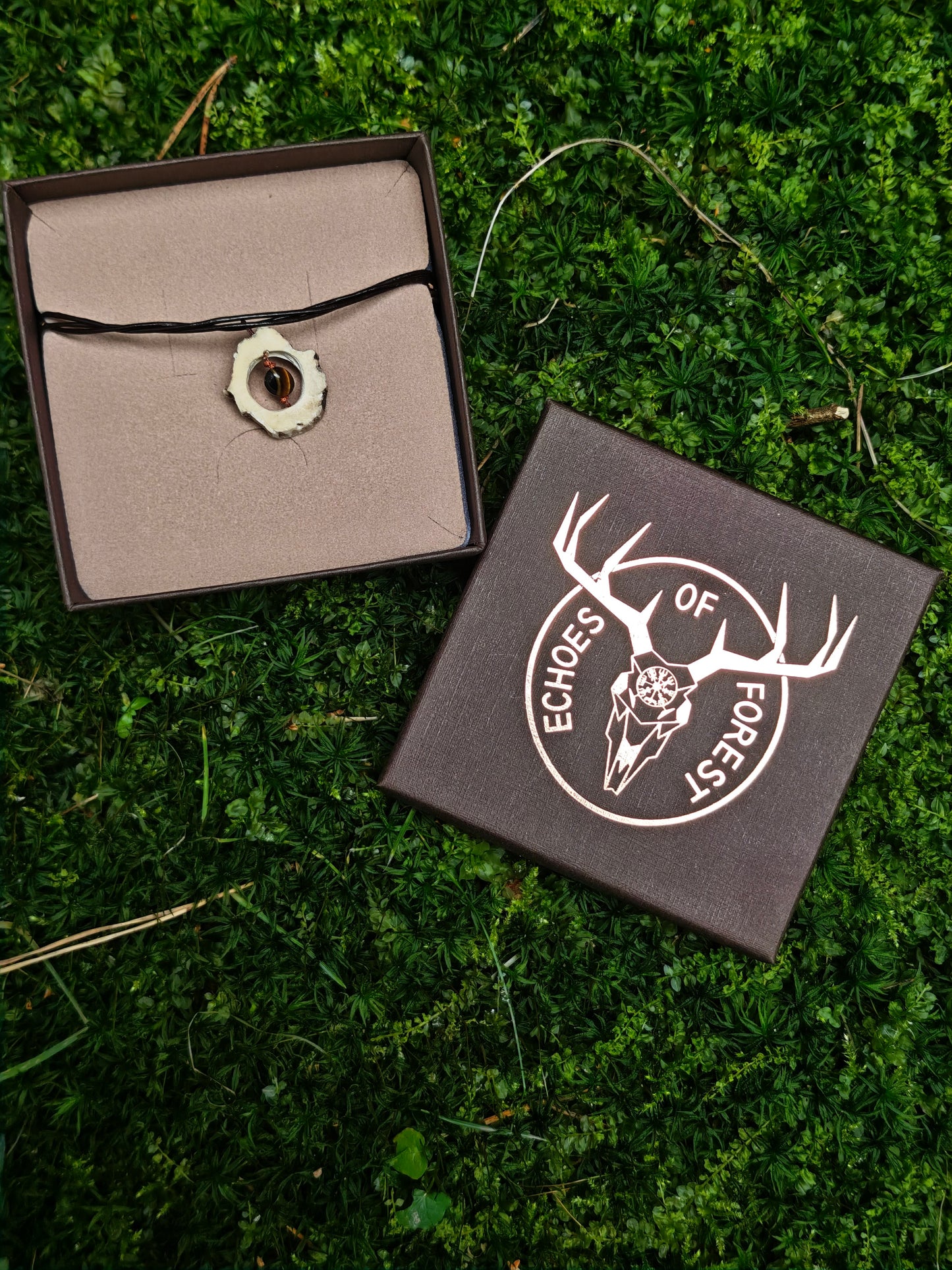 Forest Charm Necklace with the gift box