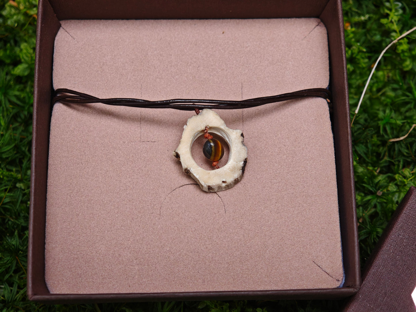 Forest Charm Necklace with the gift box